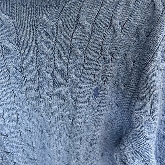 POLO RALPH LAUREN BLUE SWEATER - Picture 3 of 5